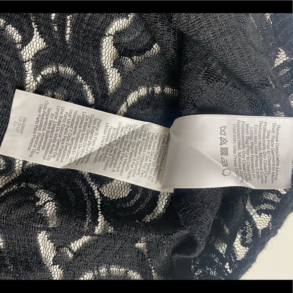 DKNY Black Lace Short-sleeve Top Size 10 - Picture 8 of 8